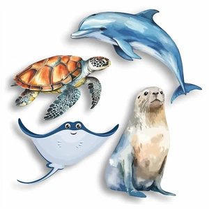 Calcomanías adhesivas de vinilo Sea Life sello de delfín teléfono computadora portátil automóvil pared inodoro gráficos - Imagen 1 de 41