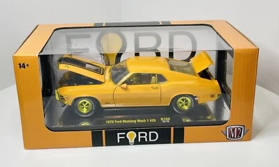 M2 Machines 1970 FORD MUSTANG MACH 1 428 GRABBER Orange 1:24 CHASE New (Read) - Image 1 of 4