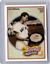 1992 Upper Deck Baseball Heroes Ted Williams Baseball Card Boston Red Sox #31
