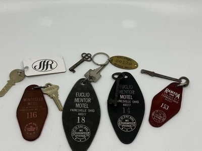 Винтажный отель мотель брелок лот из 6 скелет брелок Monticello наставник Рамада - Изображение 1 из 4