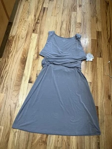 Athleta Adriana Kleid Gr. XL sportlich Jersey Stretch Athleisure grau Neu mit Etikett - Bild 1 von 4
