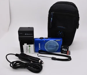 Canon PowerShot ELPH 115 IS Digital Camera Blue 16.0MP 8x Optical Zoom - Tested✅ - Picture 1 of 11