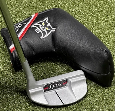 Lynx P-02 Mid-Mallet Del Mar Style Putter Right Hand 33" Inch w/ Headcover MINT! - Image 1 of 4