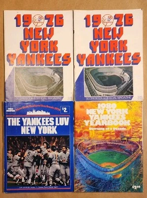NEW YORK YANKEES YEARBOOKS SCOREBOOKS PROGRAMS 1976 1979 1980 - Image 1 of 4