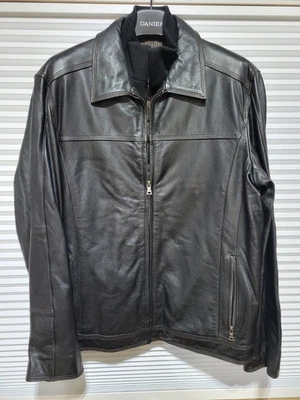 Jacket Leather Coat Danier Brown Men's Thinsulate Lining Large Foto 1 de 3