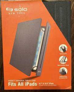 Solo New York Everett Universal Tablet Case Fits all iPads 9.7"-10.5" black, New - Picture 1 of 5