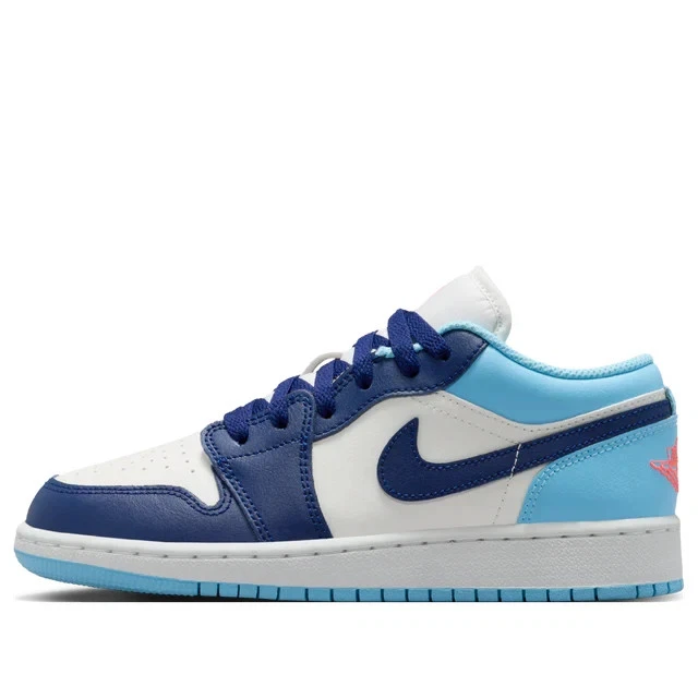 553560-149 Air Jordan 1 Low 'Sail Blue Chill' escuela primaria Foto 1 de 4