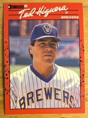 1990 Donruss Ted Higuera Baseball Card #339 Brewers Pitcher VGEX O/C - Image 1 of 2