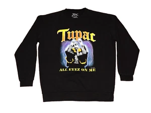 Tupac 2Pac "All Eyez On Me" Grafik schwarz Sweatshirt Herren Medium - Bild 1 von 5