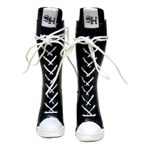 Shadow Rainbow High Harley Piedra Caliza Muñeca Conjunto Zapatos Altos Negros Botas con Cordones - Imagen 1 de 4
