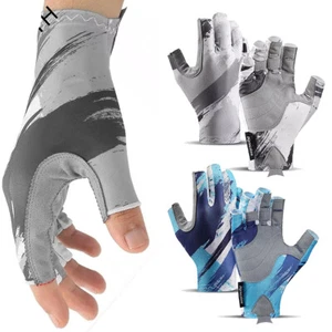 UPF50+ Fishing Gloves UV Sun Protection Gloves Fingerless Gloves for Men Women - Picture 1 of 19