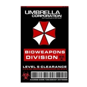 Umbrella Corporation BIOWEAPON Division Zombie Decal Sticker Resident Evil Level - Picture 1 of 2