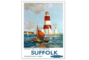 BRITISH RAILWAY SUFFOLK RAILWAY Retro Look Metal Sign Gift Workshop Kitchen A5 - Picture 1 of 1