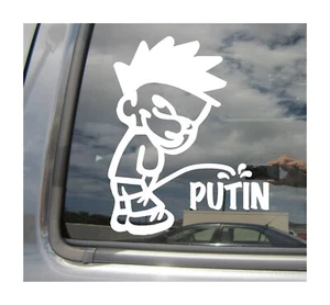 Boy Pee On Putin - Funny Vladimir Russia Car Window Vinyl Decal Sticker 02194 - Bild 1 von 2