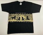 Vintage 90er Jahre T-Shirt Howlin' In Denali Park Alaska Gildan schwarz Größe Large