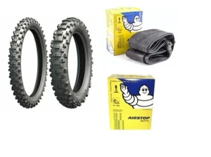 Par Neumáticos Con Cámaras: Michelin 90 90 21 54R 120 90 18 65R para Moto Enduro - Imagen 1 de 8