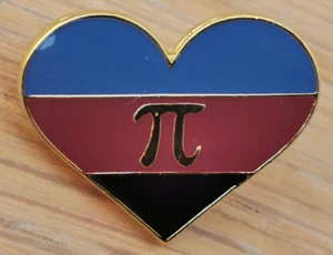 POLYAMOROUS POLYAMORY Heart Metal Pin Badge LGBTQ+ Diversity Pride Equality Flag - Picture 1 of 1