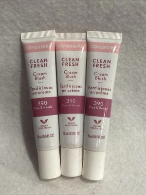 Lote de 3 Covergirl Clean Fresh Cream Blush VEGANO # 390 MADURO Y LISTO 0,5 OZ Foto 1 de 2