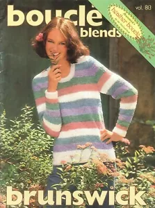 Brunswick Boucle Blends Knitting Crochet Pattern Booklet 813 Simple Shrug Jacket - Picture 1 of 7