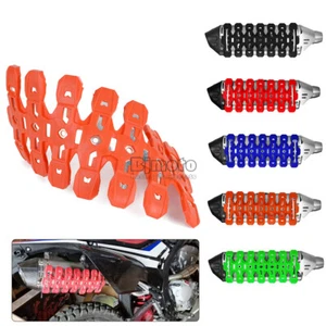 Motorcycle Exhaust Muffler Pipe Heat Shield Cover Heel Guard For Honda Suzuki - Bild 1 von 10