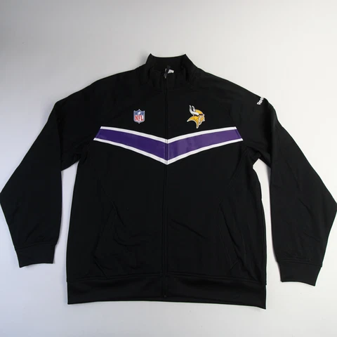 Minnesota Vikings Reebok Jacket Men's Black New Cover