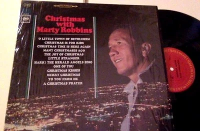 NM EX 1967 CHRISTMAS With MARTY ROBBINS lp TRAIL songs 70 reissue SHRINK PLAY EX - Image 1 of 4