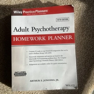 Adult Psychotherapy Homework Planner - Paperback - GOOD - Picture 1 of 4