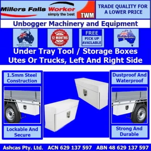 Millers Falls Under Tray Steel Tool / Storage Box White Left & Right Side - Picture 1 of 13