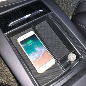 Cargador inalámbrico de teléfono organizador de consola central para Tesla modelo S/modelo X, caja - Imagen 1 de 12