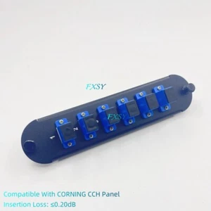Fiber Optical Panel 6 SC UPC SM OS2 Adapter Compatible CORNING CCH-CP06-3C - Picture 1 of 4