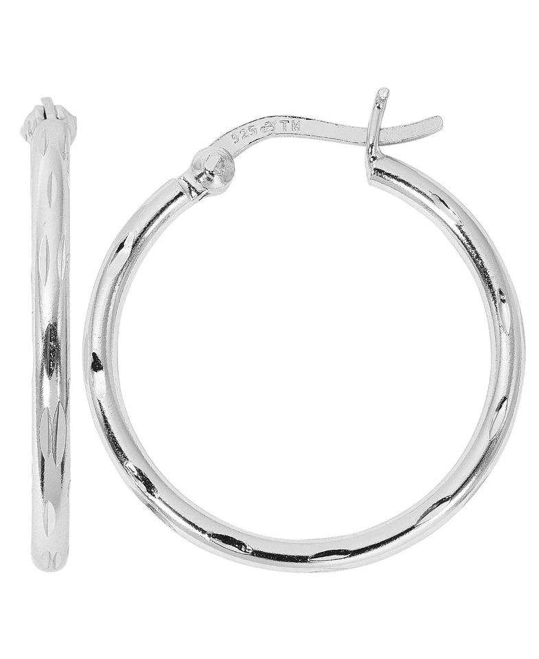 silver hoops earrings 925 - Image 1 of 1