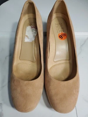 Naturalizer светло-коричневый Suade кожи 3» каблуки насос блок надевающиеся туфли 9,5 Вт - Изображение 1 из 4