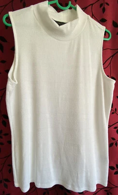 Atención Mujer Sin Mangas, Blanco, Se Vende Muy Buen Estado, Pecho 38”, Lg 27” Foto 1 de 4