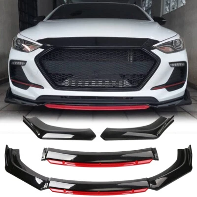 Alerón labial de parachoques delantero ABS brillante para Hyundai Elantra Sport 2010-2016 Foto 1 de 4