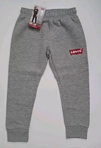 Brand New Boy's Levi's Stretch Grey Logo Jogger Pant Sz.5 / S ( Cotton Blend ) - Picture 1 of 7