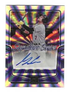 TARJETA DE BÉISBOL 2024 FIRMA DONRUSS LÁSER GAVIN CROSS AUTÓGRAFO (NrMT-MT) - Imagen 1 de 2