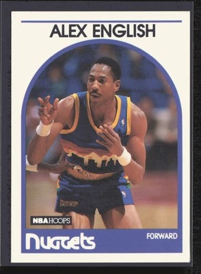 1989-90 Hoops #120 Alex English Denver Nuggets - Image 1 of 2