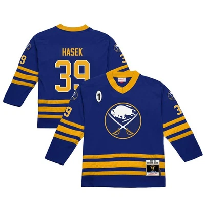 Men's Mitchell & Ness Dominik Hasek Royal Buffalo Sabres 1995-96 Power Play - Image 1 of 3