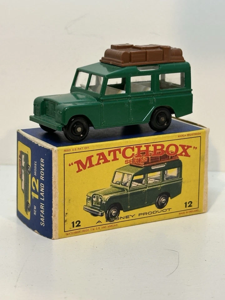 Matchbox Lesney Regular Wheels #12 Safari Land Rover- green With Type B Box - Image 1 of 4