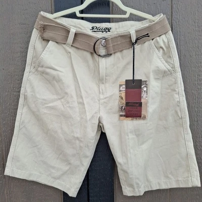 Pantalones Cortos Plugg Co. NYC Bronceados Carga Talla 33 Con Cinturón ¡Nuevos! Foto 1 de 4