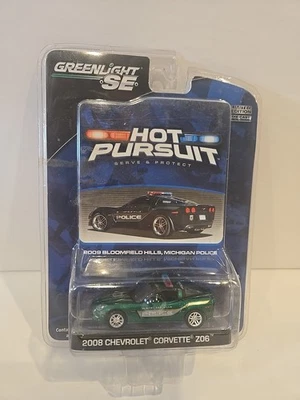 Greenlight Hot Pursuit Bloomfield Hills, Chevy Corvette  GREEN MACHINE RARE! - Image 1 of 4