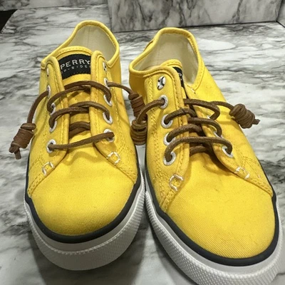 Zapatos de barco de lona amarillos Sperry Top-Sider para mujer talla 7,5 Foto 1 de 4