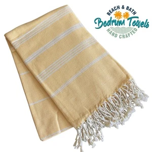 BODRUM TOWELS,  100% Turkish Cotton Beach and Bath Towel - Quick Dry, Sand-Free - Picture 1 of 9