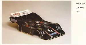 S0602 - LOLA 330 SCALA 1/8 GP RC CAR BODY+SPOILER 295MM - Imagen 1 de 1
