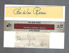 Pee Wee Reese HOF Duke Snider HOF 2011 SP Legendary Cuts Dual Signatures 2/5 ⚾