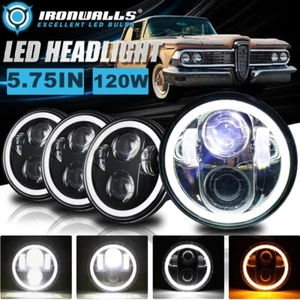 4PCS 5.75" LED Headlights Hi-Lo Beam DRL Turn Signal for 1958-1960 Edsel Ranger - Picture 1 of 12