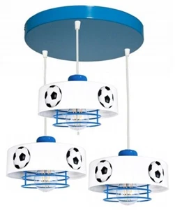 Fussball Kinderlampe Deckenlampe Fußball 3 Spots Pendelleuchte Jungen Mädchen - Bild 1 von 5