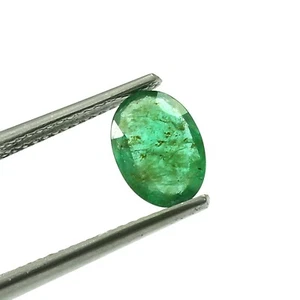 100% Natural Certified Zambian Emerald Untreated Loose Gemstone Oval Cut 1.10 Ct - Picture 1 of 8