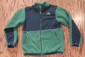 The North Face Boys XL 18/20 Green Fleece Jacket Full Zipp Polartec Recycled - Picture 1 of 6