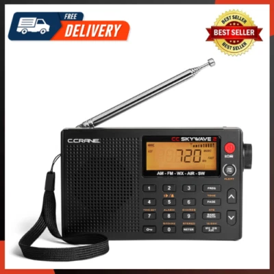 C. Crane CC Skywave 2 AM FM Shortwave NOAA Weather + Alert VHF Aviation Band - Image 1 of 4